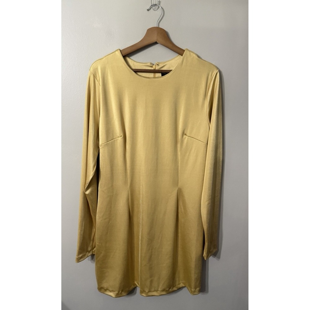 NWT Free People Jin And Jules Mini Dress Gold 18W Plus Party Cocktail New Years‎